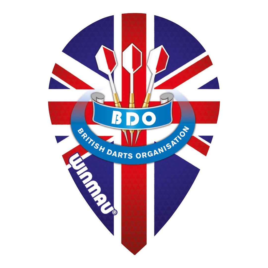 Winmau Pear 118 BDO Blau Rot Union Jack Flights