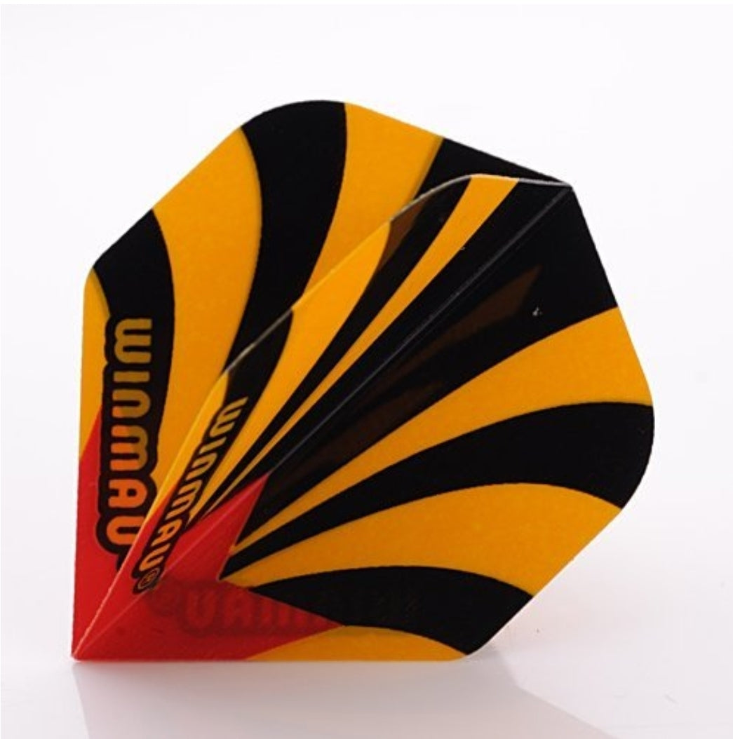 Winmau Mega Standard Flight schwarz gelb