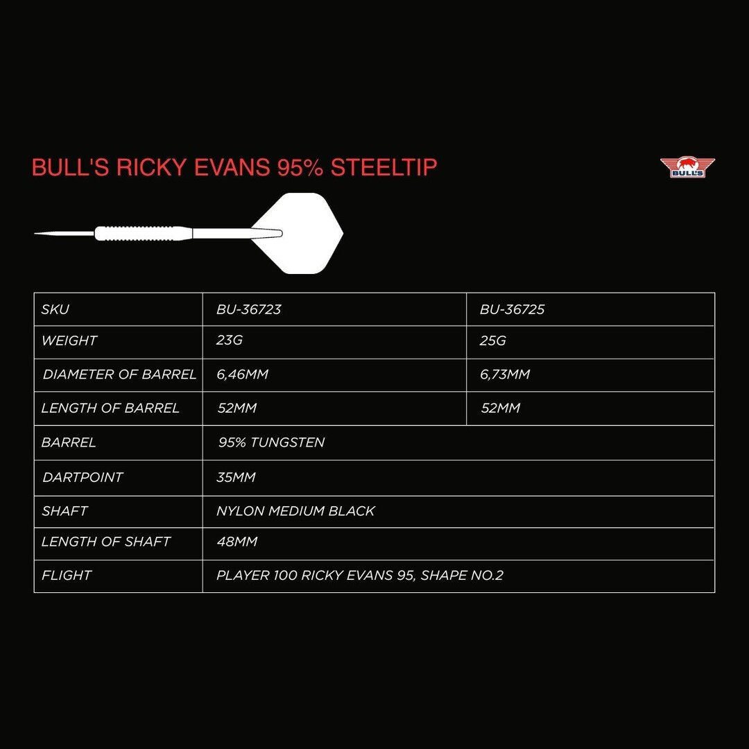 Bull's Ricky Evan 95% Steeldarts