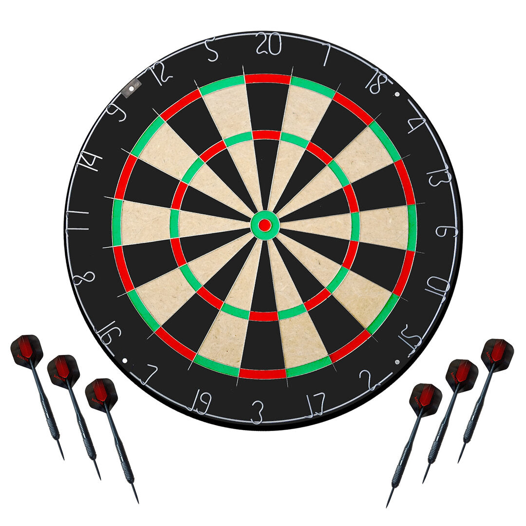 Karella Dartboard BullOut Bristle Board + 2 Sets Darts