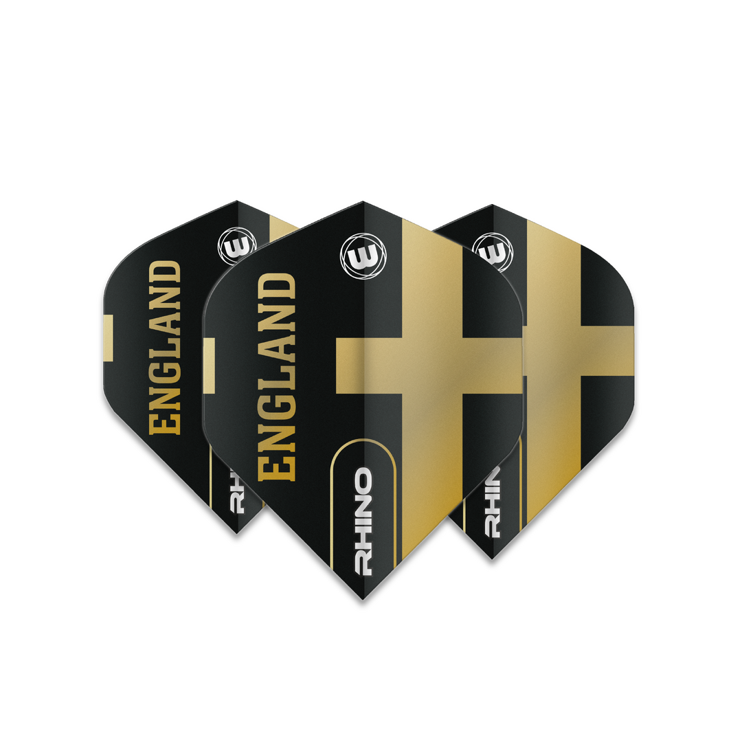 Winmau Rhino Black & Gold Flag - England
