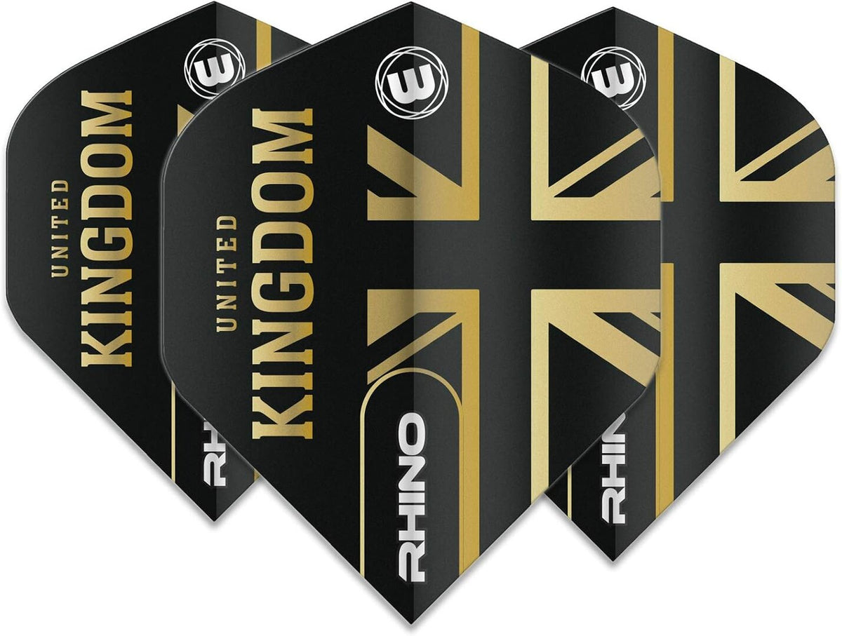 Winmau Rhino Black & Gold Flag - United Kingdom