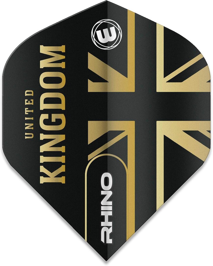 Winmau Rhino Black & Gold Flag - United Kingdom
