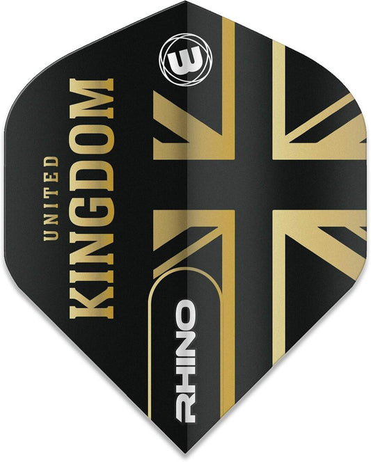 Winmau Rhino Black & Gold Flag - United Kingdom