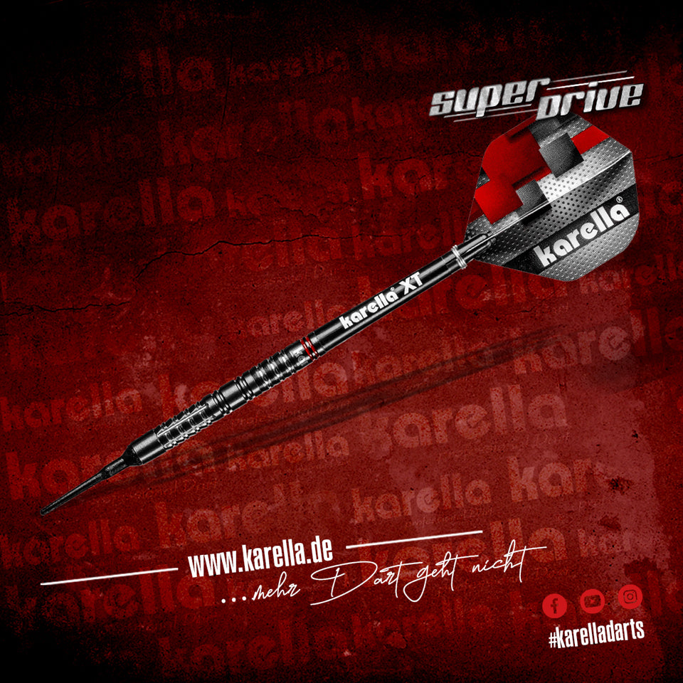 Softdart Karella SuperDrive schwarz, 90% Tungsten, 18g oder 20g