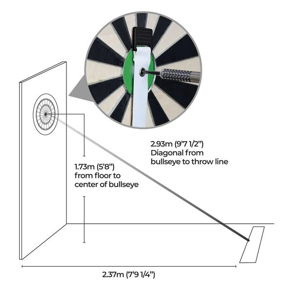 Mission Oche Guide Dartboard Tape Maßband