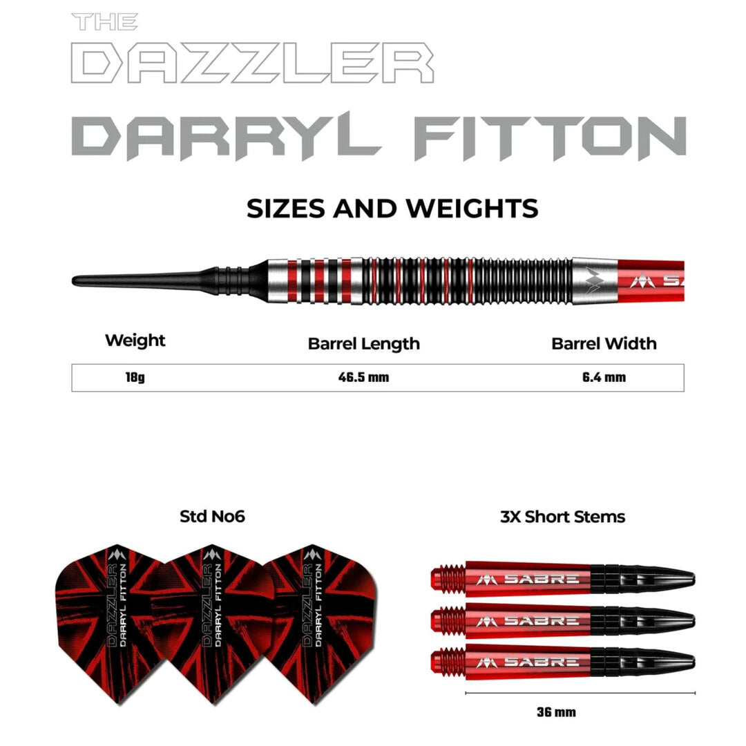 Mission Roman Benecky Softdarts - Black & Red - 18g