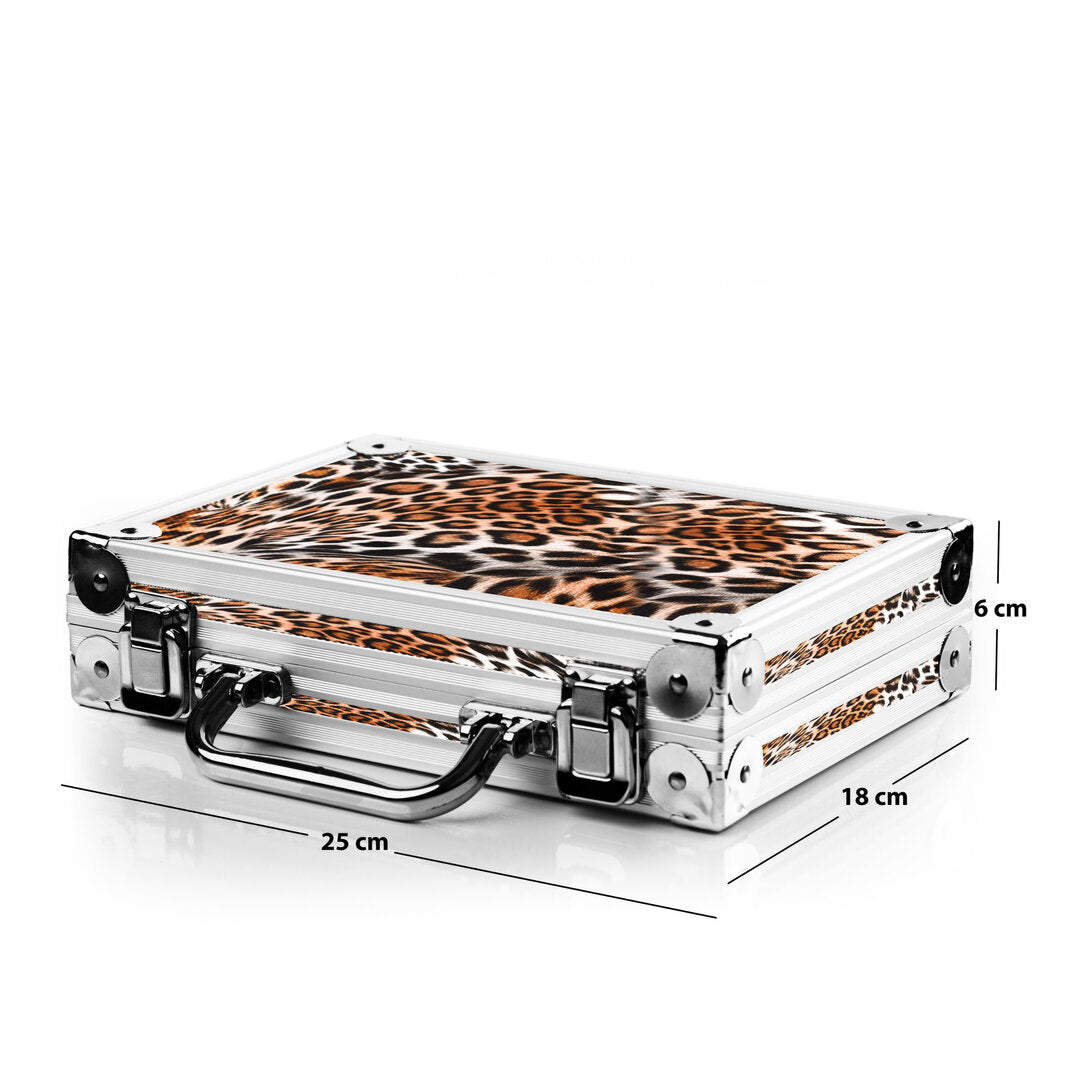 Dartkoffer Alu PAK Luxus, LEOPARD-Optik