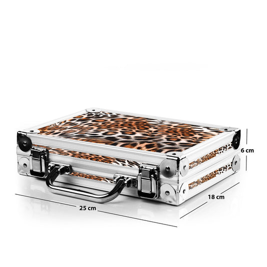 Dartkoffer Alu PAK Luxus, LEOPARD-Optik