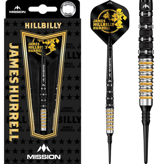 Mission James Hurrell V2 - Black PVD & Yellow Softdarts