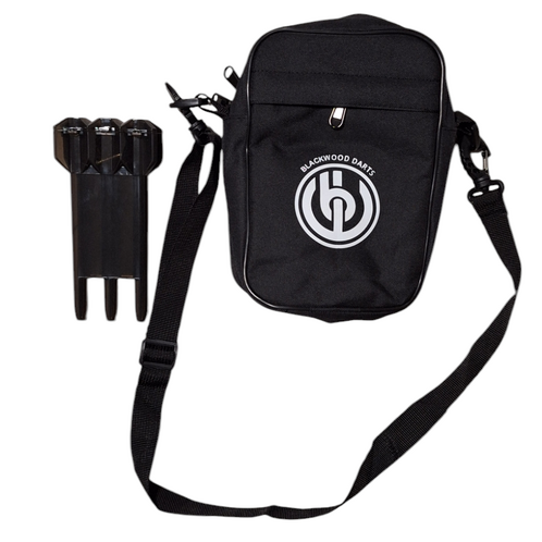 Blackwood Schwarze Umhängetasche für Darts mit Zubehör