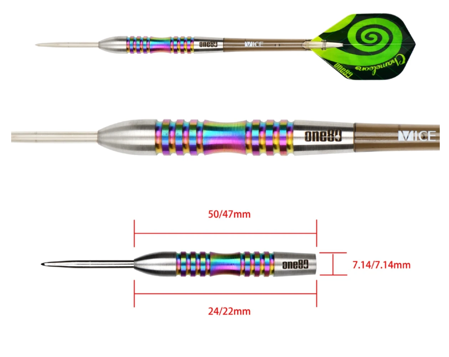 One80 Chameleon Coral Steeldarts 22g | 24g