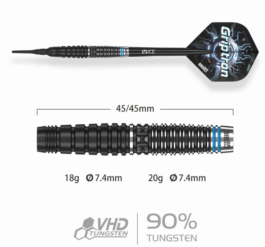 One80 Griptron GT1 Softdarts 20g | 22g