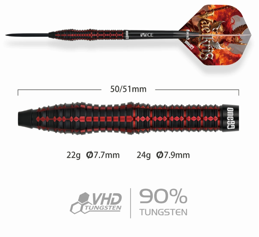 One80 Vaelkris V02 Steeldart 22g | 24g