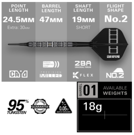 Target Chris Dobey 95K 18g - Softdarts