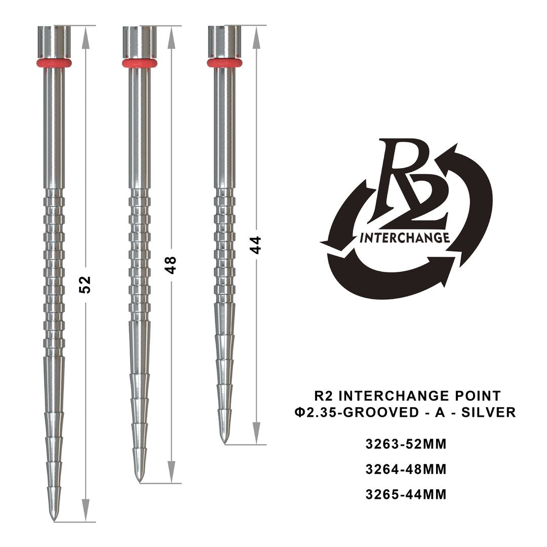 R2 Interchange Point (2.35mm) - 44mm - Grooved - A - Silver
