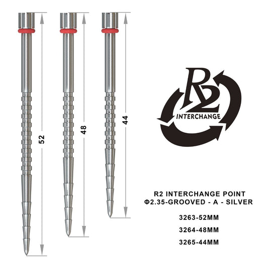 R2 Interchange Point (2.35mm) - 44mm - Grooved - A - Silver