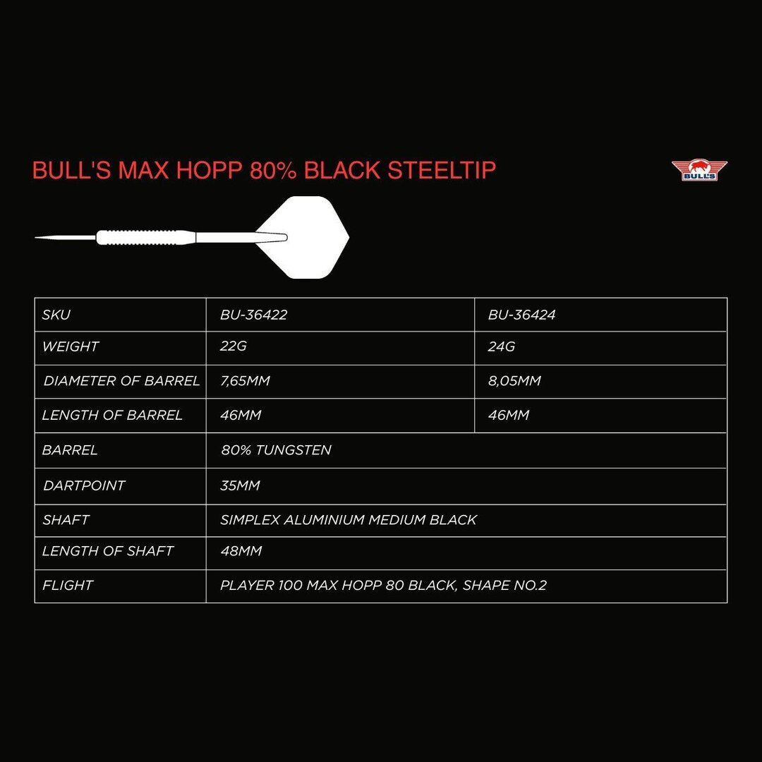 Bull's Max Hopp 80% Black