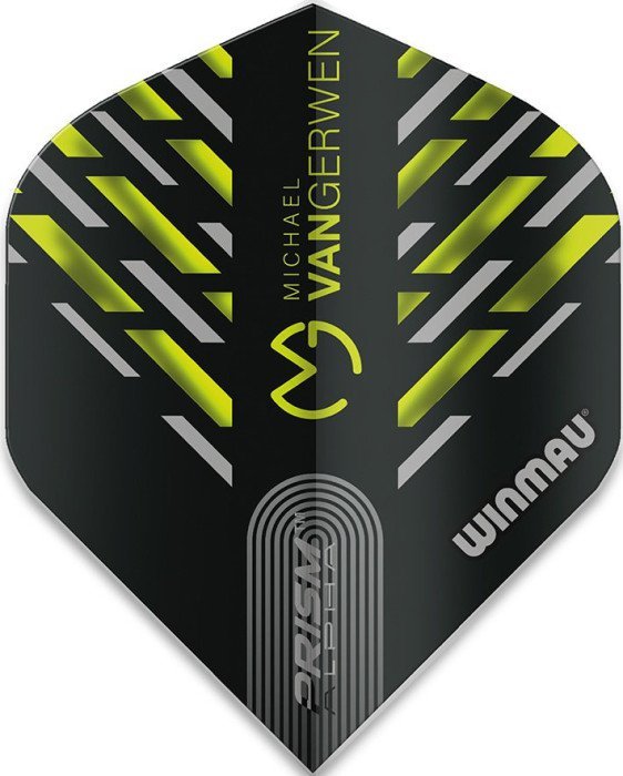 Winmau Prism Alpha MvG Black, Green & Grey Chevron