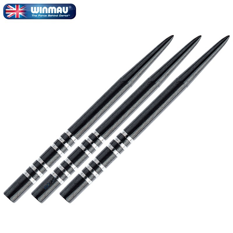 Winmau - Re-grooved Points - Schwarz 41mm | 32mm